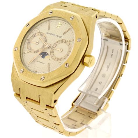 audemars piguet royal oak day date moonphase gold|Audemars Piguet royal oak price.